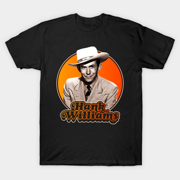 Retro Hank Williams Tribute T-Shirt by darklordpug